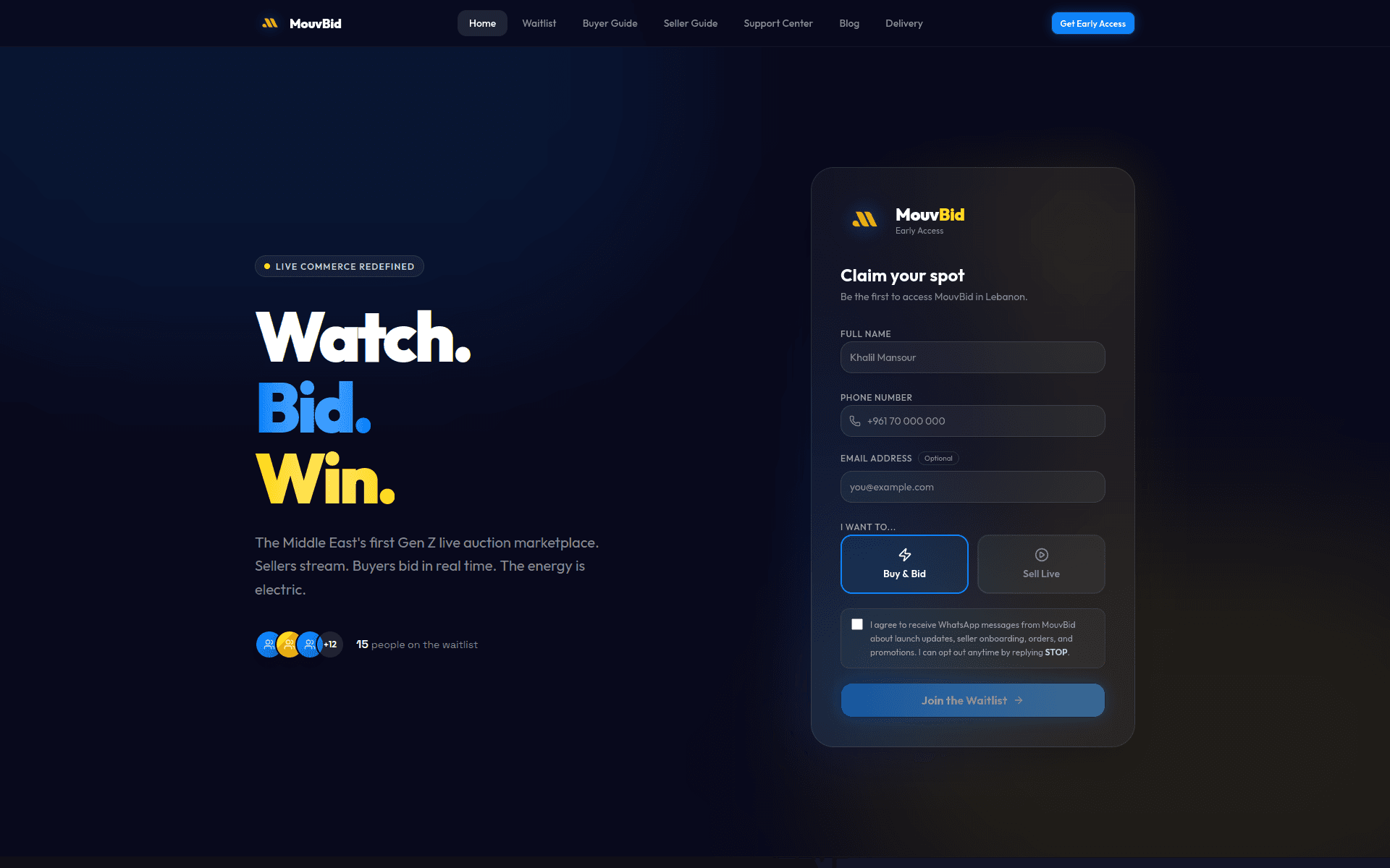 Mouvbid Mobile App